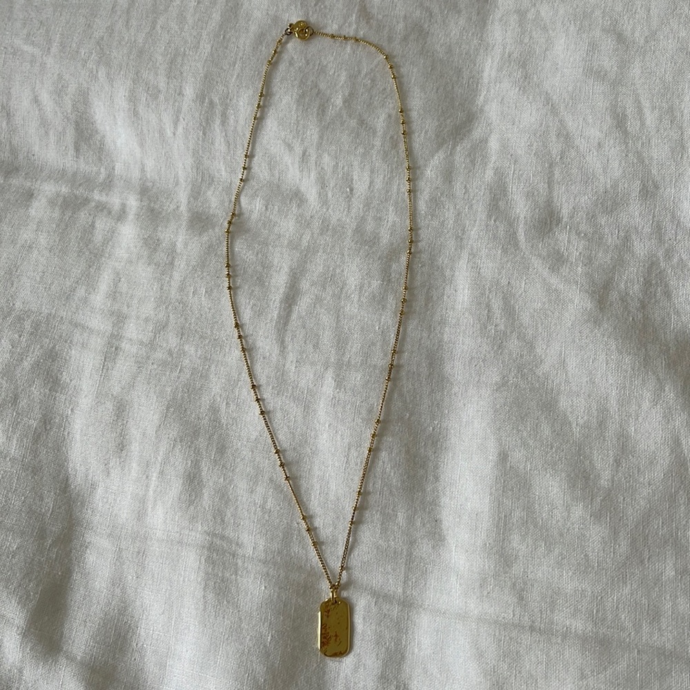 Gorjana, Griffin Dog Tag Necklace